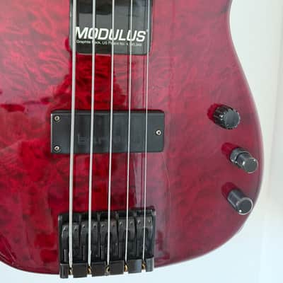 Modulus Quantum Five-String Sweetspot Red Scarlett w/Hard Case image 4