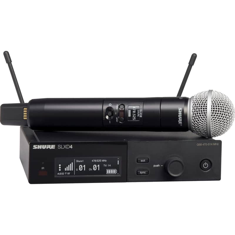 Shure SLXD24/SM58 Digital Wireless Handheld Microphone System with SM58 Capsule (G58: 470 to 514 MHz) (B-Stock) image 1