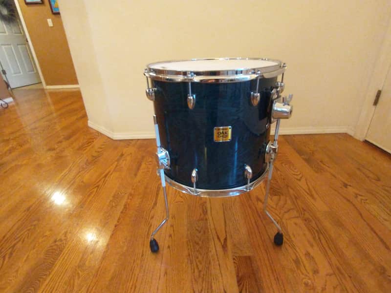 Yamaha Oak custom made in Japan 16 inch floor tom emerald uzukuri lacquer excellent! image 1