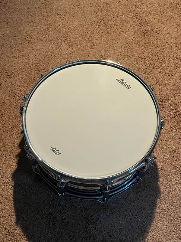 Ludwig LM402 Supraphonic 6.5x14" 10-Lug Aluminum Snare Drum 1985 - Present - Chrome-Plated image 1