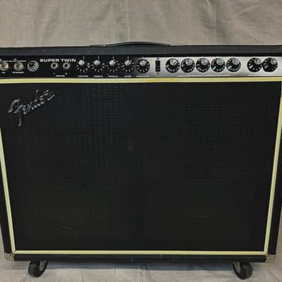 Fender Super Twin 180-Watt 2x12" Guitar Combo 1970s - Black- 1980 - Black image 2