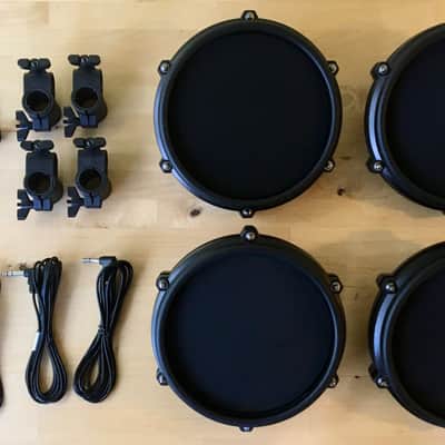 NEW -4 PACK- Alesis Nitro 8 Inch SINGLE-ZONE Mesh Tom Pad Expansion- 8" Drum, Clamp, Cable - DMPad image 1