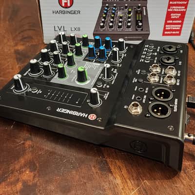 Harbinger LV8 8-Channel Analog Mixer with Bluetooth - Black image 1
