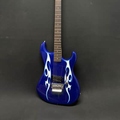 Kramer USA “Blue Demon” Barreta 2007 - Metallic Blue/ Flames image 2