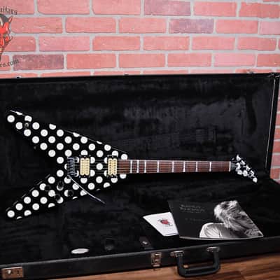 Jackson USA Randy Rhoads Tribute Flying V Black With White Polka Dots 1999 w/OHSC image 2