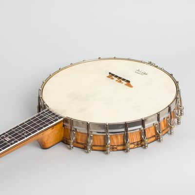 Bacon  Professional FF Special Grand Concert 5 String Banjo,  c. 1915, period black hard shell case. image 7