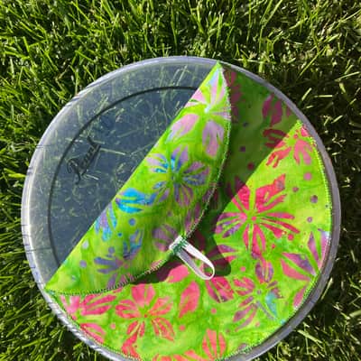 10" single layer cloth drum cover - dampener - partial mute - compare to Drum Tortillas Quesadilla or Big Fat Snare image 2