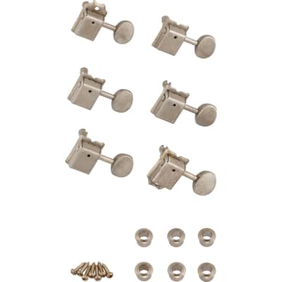Fender Road Worn Vintage Style Guitar Machine Heads - Nickel image 1