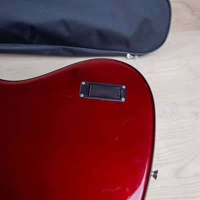 Fender JAB-EQ Left Handed Jaguar Bass CIJ 2008 Old Candy Apple Red w/ Bag image 12