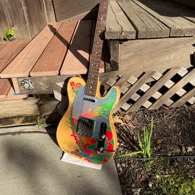 Fender Artist Series Jimmy Page Telecaster with Rosewood Fretboard 2019 - Natural with Dragon Graphic image 3