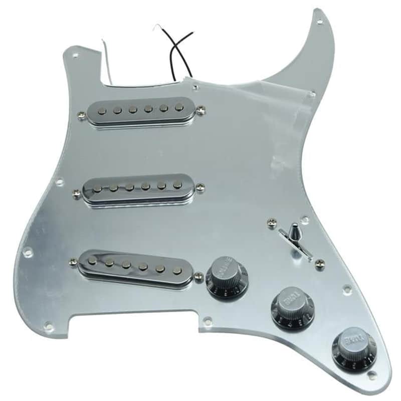Strat Pickguard Custom | Premium Fit & Guitar Style-Silver Mirror-CR image 1