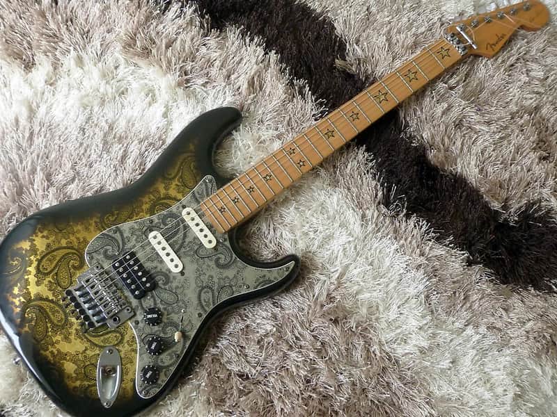 レア ベルギーオリジナル盤 samboa bossa Fender Richie Sambora Signature Stratocaster Black Paisley 1996