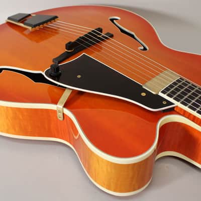 M. Campellone Standard 17" Amber Burst Hand Made Hollowbody w/OHSC image 9