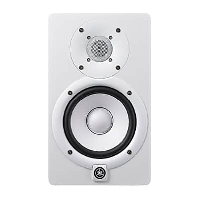 Yamaha HS5 Powered Studio Audio Monitor (White, 2-Pack) with Two 25' XLR Cables and Two Studio Monitor Stands image 2