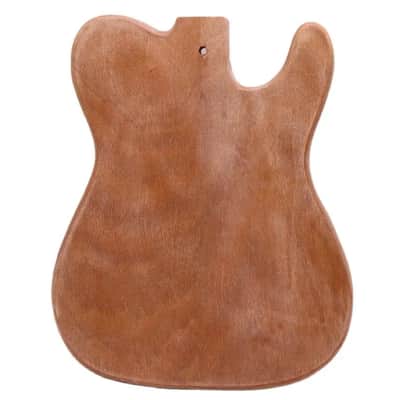 Left Handed Mahogany Wood Guitar Tele Style Body image 4