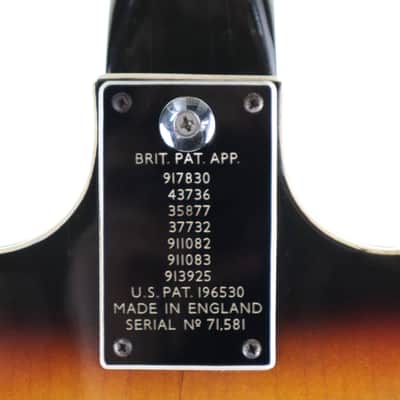 Baldwin 706 60s Hollowbody Electric Guitar, Sunburst image 8