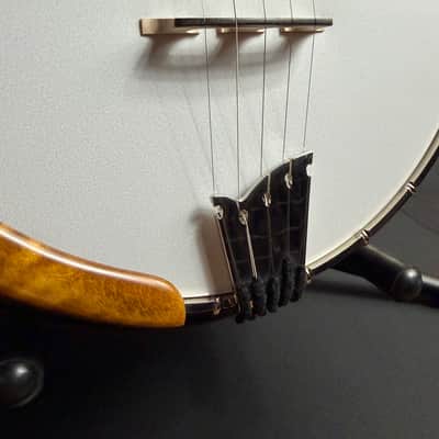 OME Vintage Ikon 5-String Bluegrass Banjo Natural Satin Finish w/ Hardshell Case image 7