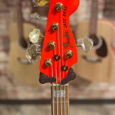 Fender Mono Neon Jazz Bass V - Neon Yellow image 7