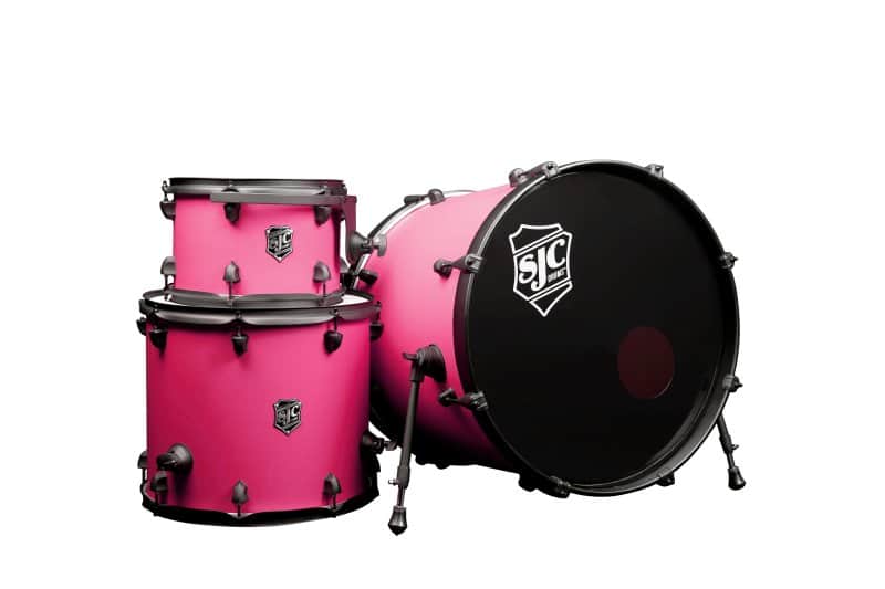 SJC - Pathfinder Series 3-piece Shell Pack, Mad Magenta Black image 1