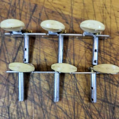 Vintage RARE 1970's 3x3 On a Plate Open Back Fancy Guitar Tuners Japan Luthier Parts #6 image 6