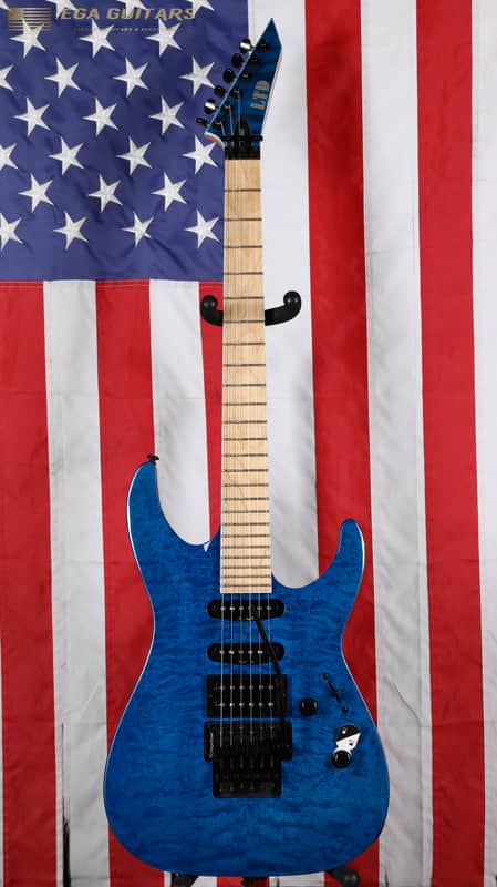 ESP LTD MH-203 QM - See Thru Blue image 1