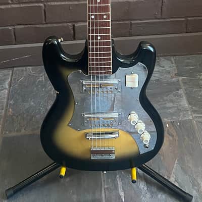 Teisco Gold Foil Electric Guitar & Case Barclay Sakai  1960’s - Sunburst image 2