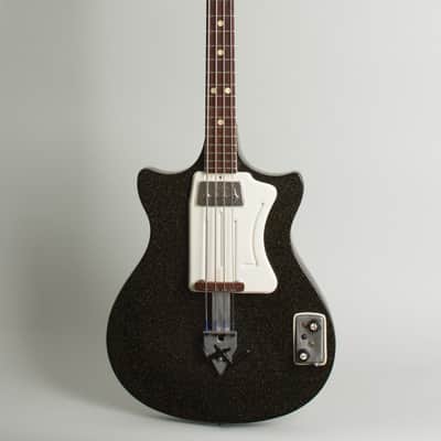 Wandre Roby Basso 63 Semi-Hollow Body Electric Bass Guitar (1963), black tolex hard shell case. image 1