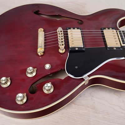 Yamaha SA-2100 Semi-Hollow Body MIJ 1984 Burgundy Vintage Made in Japan w/ Bag image 6