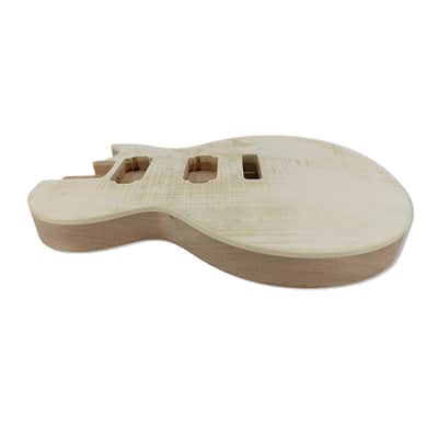 Les Paul Style Electric Guitar HH Body Flame Maple, Mahogany image 4