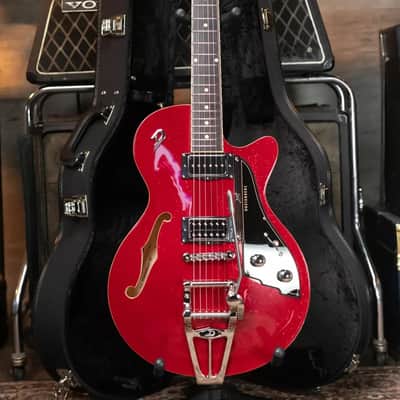 Duesenberg Starplayer TV Semi-Hollow Electric Guitar - Red Sparkle with Hardshell Case - Demo image 18