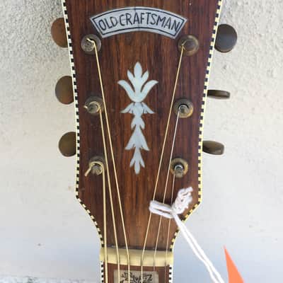 Old Kraftsman F hole acoustic archtop guitar 1930s Sunburst image 4
