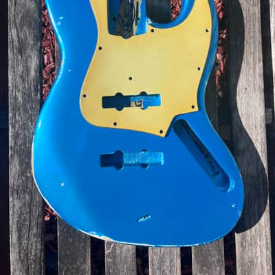 Jazz Bass Body Aged Patina Relic vivid LAKE PLACID BLUE mist PLACE YOUR ORDER    by JVGuitar image 7