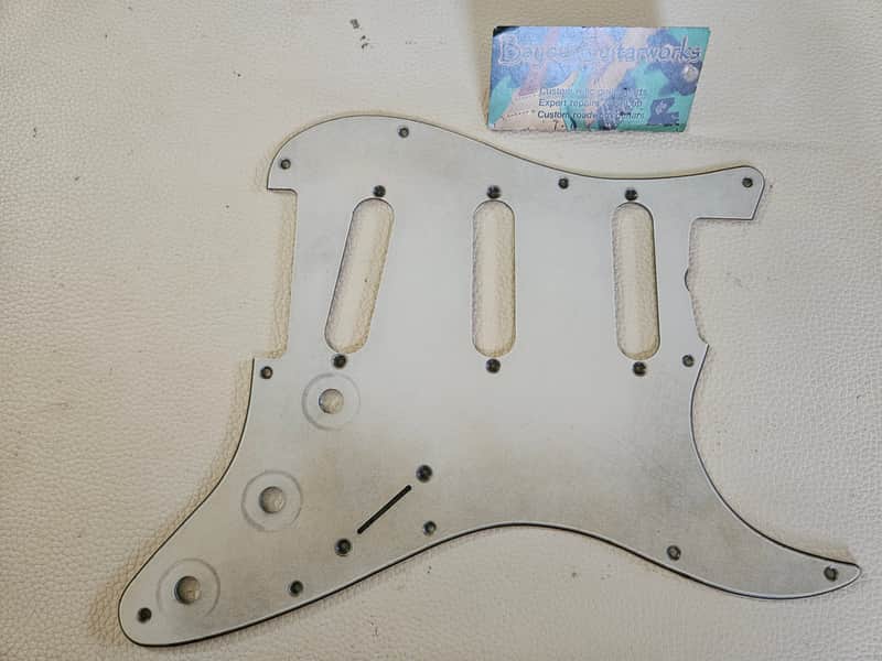 Fender Stratocaster Aged Relic 3 ply Pickguard Parchment 62 59-62 image 1