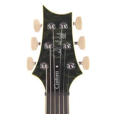 PRS SE Custom 24 Quilt Electric Guitar, Teal Black w/ Bag image 6