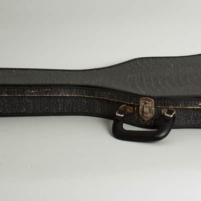 Danelectro  Longhorn Guitarlin Model 4123 Semi-Hollow Body Electric Guitar (1960), ser. #6020, black chipboard case. image 11