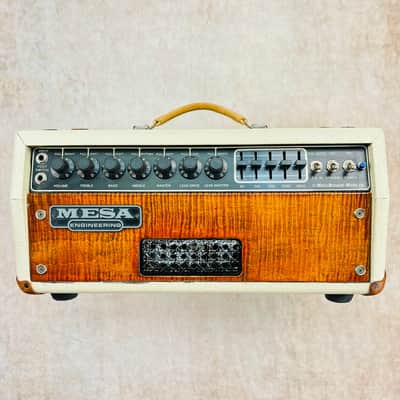 Mesa Boogie Mark III Simul-Class Guitar Amplifier Head Blue Stripe 1989 - Cream & Flame Maple image 1