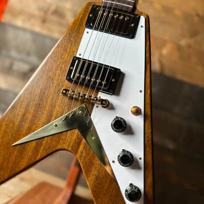 Gibson Custom 1958 Mahogany Flying V Reissue VOS *Only 6.35 Pounds!!* - Antique Natural 851264 image 2