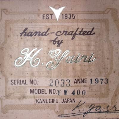 1973 Hand Made K Yairi YW400 Acoustic Guitar, very early model+Hard Case image 24