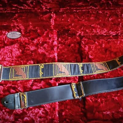 Vintage 1969 Fender Monogram Guitar Strap image 6