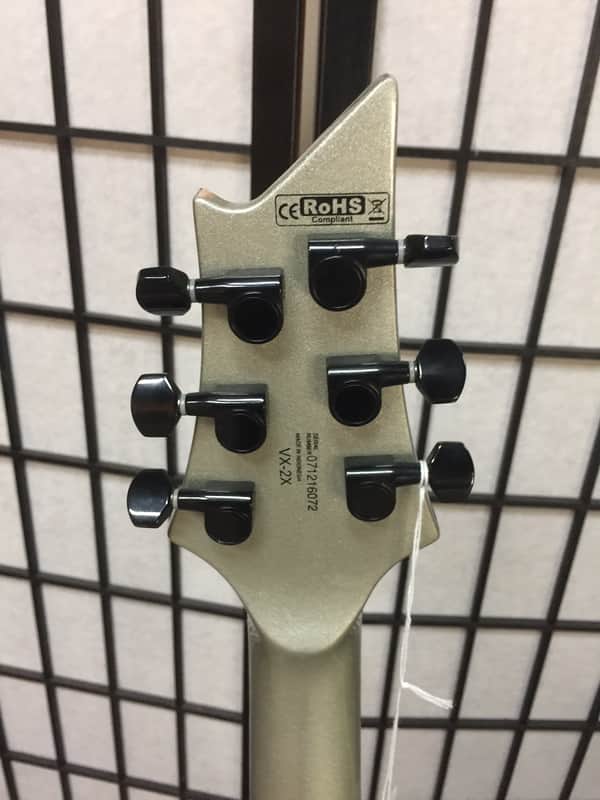 Cort VX-2X metallic silver electric guitar with EMG pick ups