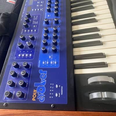 Dave Smith Instruments Poly Evolver 61-Key 4-Voice Polyphonic Synthesizer 2005 - 2011 - Blue with Wood Sides image 1