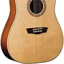 Washburn Harvest Dreadnought Acoustic Guitar, Natural Gloss (WD7S-A-U)