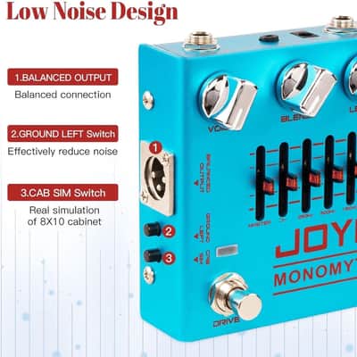 Brand New Joyo R-26 Bass Guitar Pedals Overdrive Amp Simulator Effect Pedal EQ Noise Reduction w/Free 9v Power Supply image 4