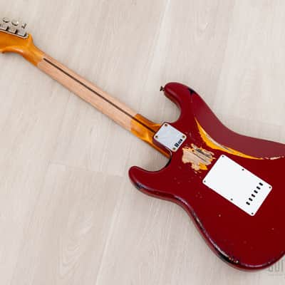 2024 Fender Custom Shop Limited Edition 1954 Stratocaster 70th Anniversary Heavy Relic, Cimarron Red Over Two-Tone Sunburst image 11