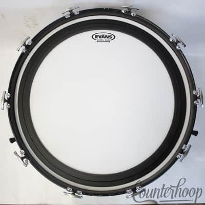 Ludwig 22x14"Vistalite Clear Bass Drum+Rare Mach Lugs Vintage 70s Blue/Olive USA image 9