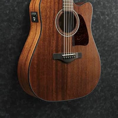 Ibanez AW54CEOPN Artwood Okoume Open Pore Dreadnought Cutaway Acoustic Electric image 1