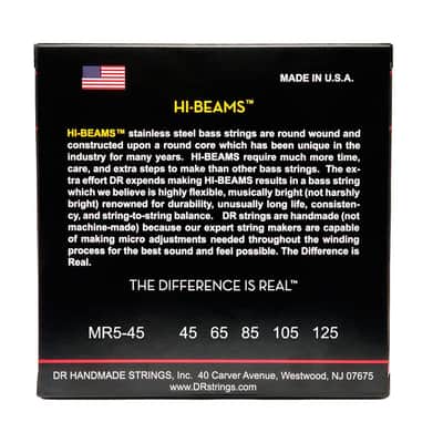 DR HI-BEAMS Bass Strings, 5-String 45-125, MR5-45 image 2