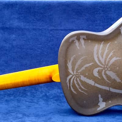National Reso-Phonic Weathered Steel Style O 14 Fret 2023, Slotted Maple Headstock image 6