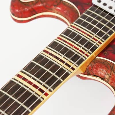 1964 Hofner Galaxy 176 Electric Guitar - Super Rare Red & Gold Vinyl Body with 3 Staple Pickups! image 16