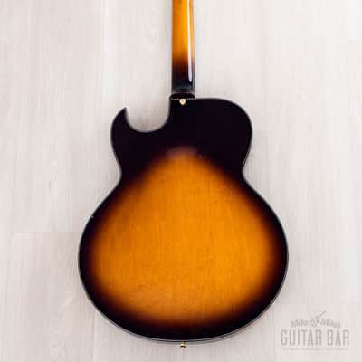 1990 Greco RS-90 Clear Sound Project Vintage Semi-Hollow ES-Style Guitar Sunburst, Japan Fujigen image 3